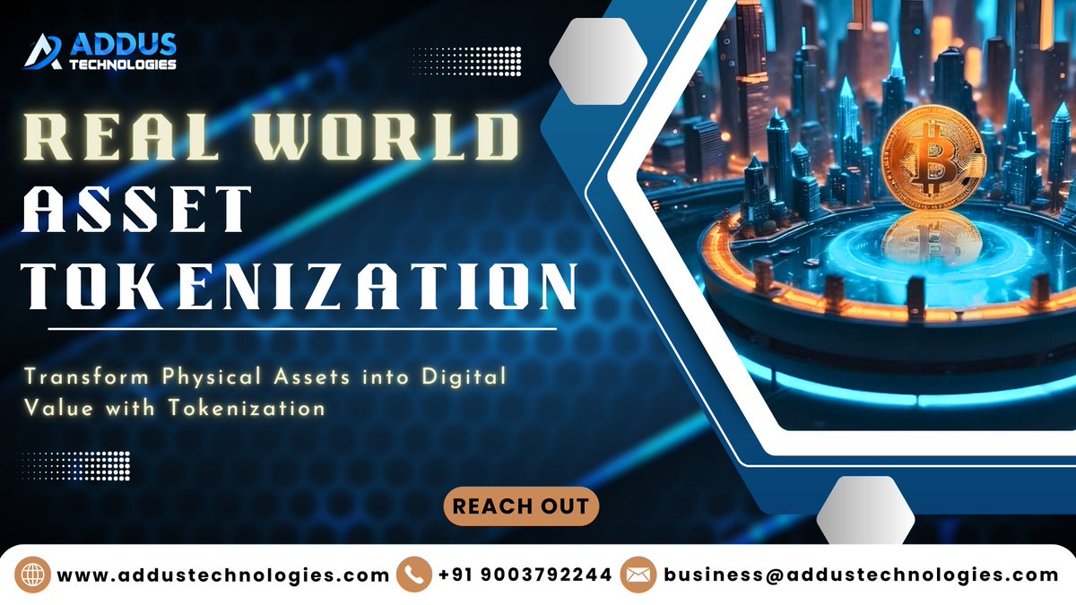 addustech's tweet image. Our #advanced tokenization #solutions provide #realworldassettokenization, enabling you to #maximize the value of your #physicalassets.

To Know More addustechnologies.com/real-world-ass…

#blockchain #digitalassets #investsmart #globalinvesting #assetmanagement  #addustechnologies