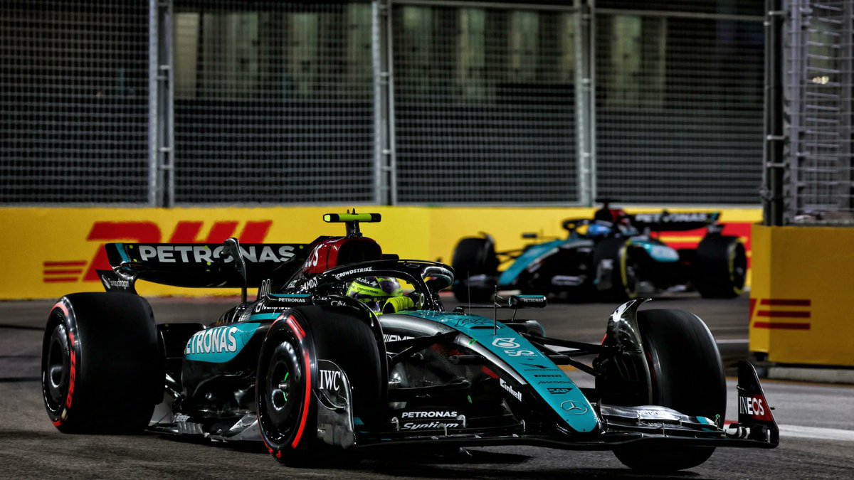 notracingpoint's tweet photo. This season, George Russell has:

- Lucked into a win at Austria
- Lucked into a podium at Baku
- Had preferential strategy given to him even when starting behind

And he still has less wins, podiums, and points than 39 year-old Lewis Hamilton in his worst season ever.

Insane. https://t.co/Wq188BcbKh