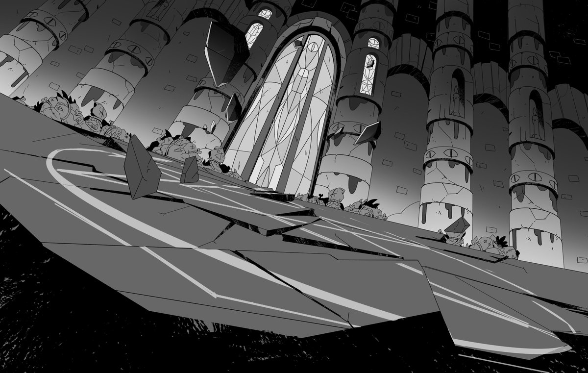 halfgiant_'s tweet image. Here&apos;s a look at the background process from layout through to final painting for our Relics of the Old Faith trailer. Background painted by @griffiling. Check out the full trailer and credits on our site.

#cultofthelamb #backgroundart #backgroundpaint #2danimation #gametrailer