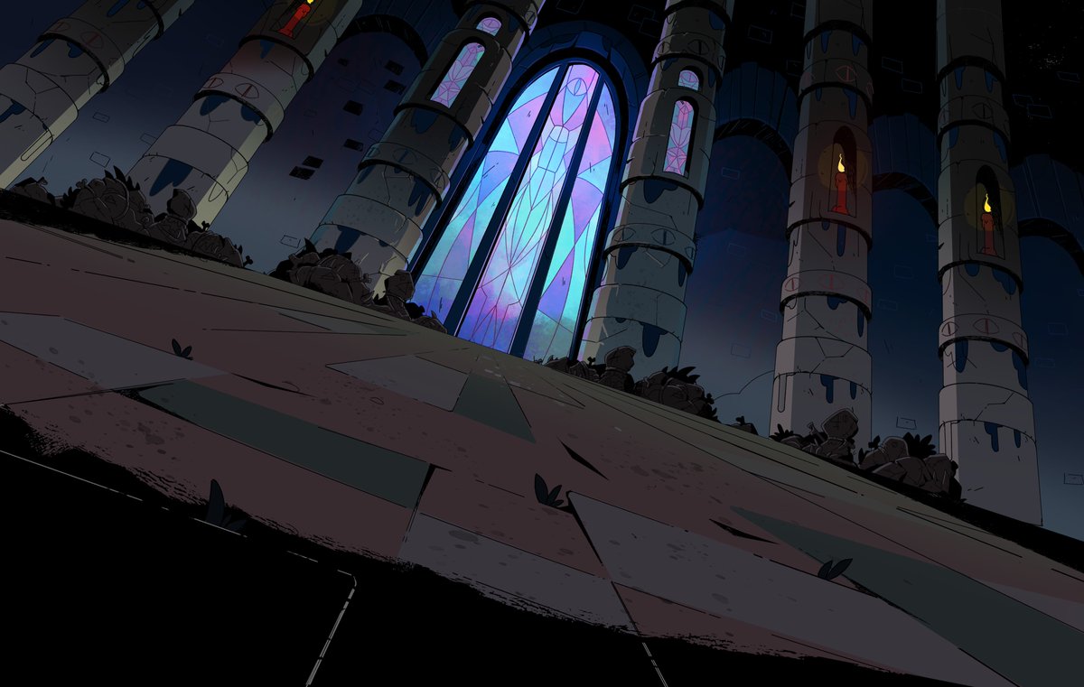 halfgiant_'s tweet image. Here&apos;s a look at the background process from layout through to final painting for our Relics of the Old Faith trailer. Background painted by @griffiling. Check out the full trailer and credits on our site.

#cultofthelamb #backgroundart #backgroundpaint #2danimation #gametrailer