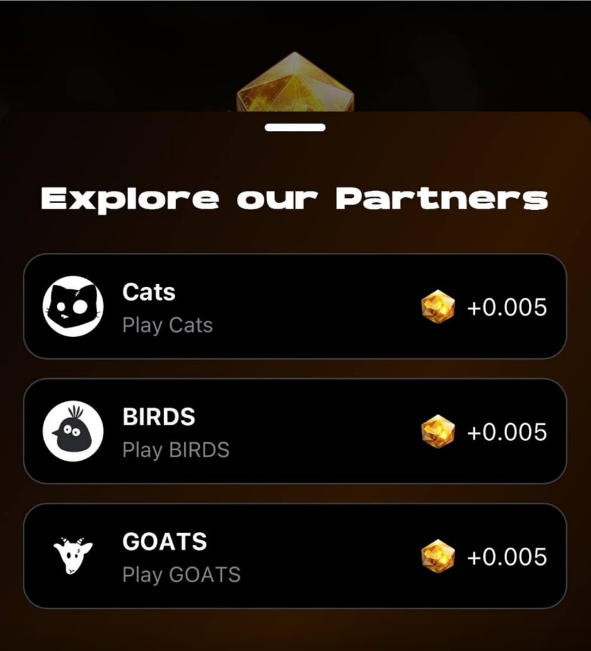 Hey Miners 🔥

eGold Mining came back 🤩

Don't forget to complete new tasks with our partners to get more $eGOLD from them 💪

Have a good day for all ❤️