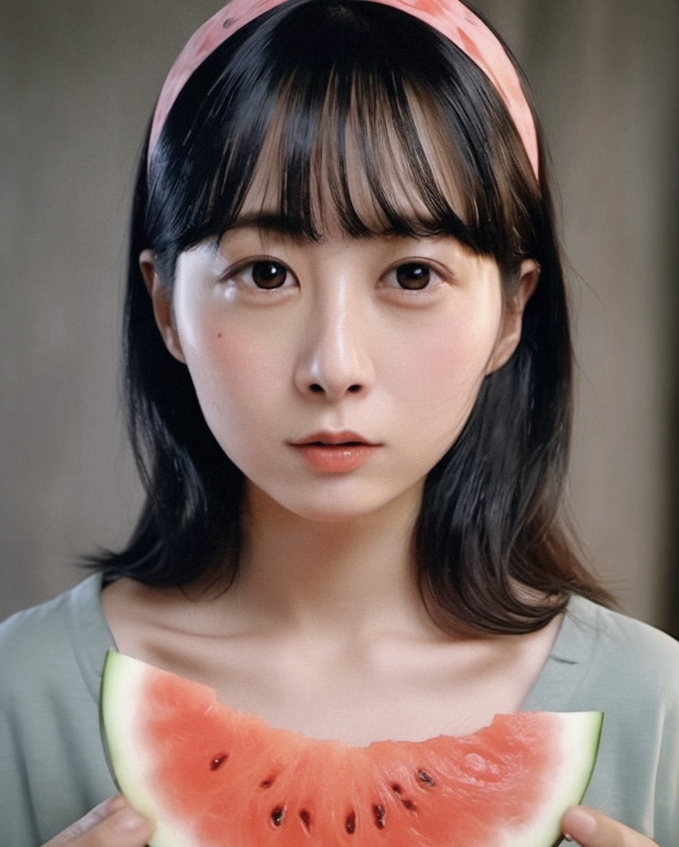 スイカにハマりました🍉
今回はヘアバンドがスイカです