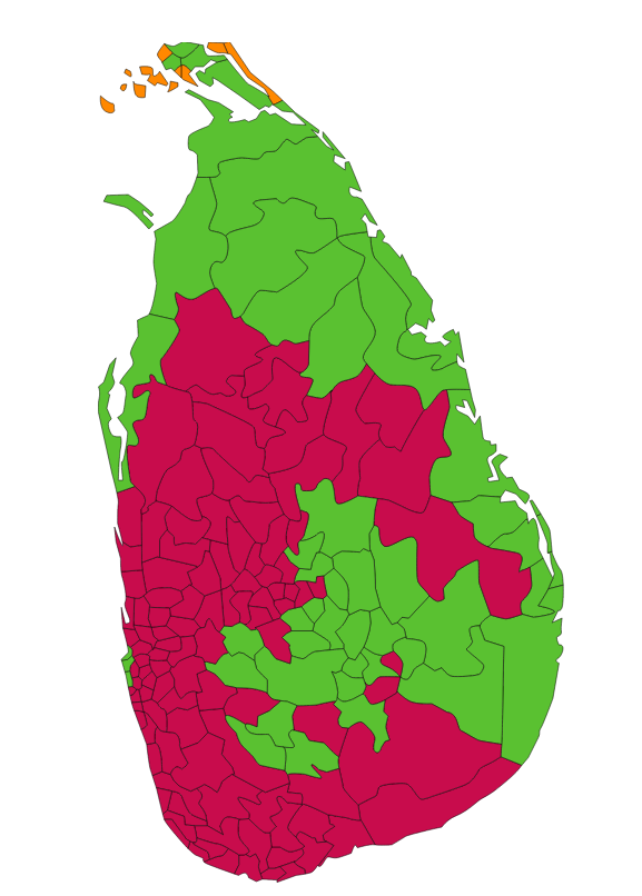 Nuwan I. Senaratna (@nuuuwan) on Twitter photo There are maps, and then there are maps.
When someone is honest with data, they strive to design maps that faithfully represent the underlying information, capturing patterns and nuances as accurately as possible.
But when the goal is to push a simplistic agenda, the map (or There are maps, and then there are maps.
When someone is honest with data, they strive to design maps that faithfully represent the underlying information, capturing patterns and nuances as accurately as possible.
But when the goal is to push a simplistic agenda, the map (or