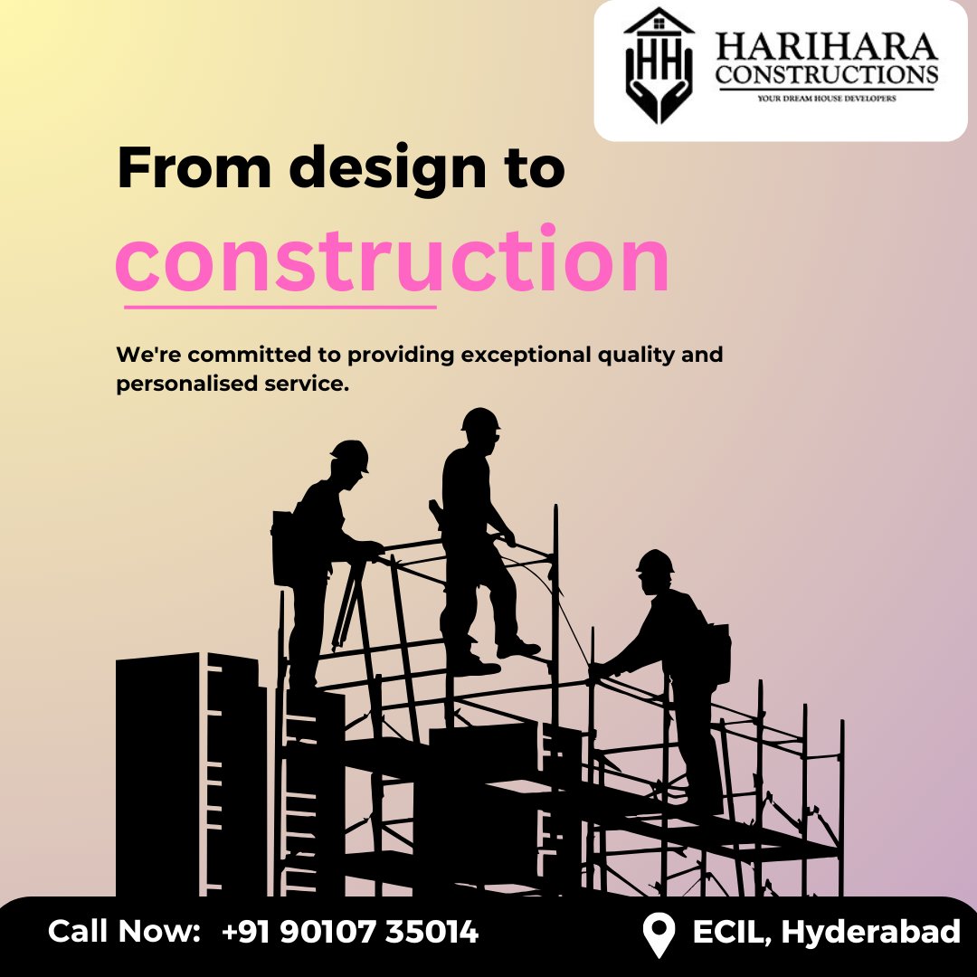 HariHaraCons's tweet photo. From concept design to the final brick, we are dedicated to delivering exceptional quality and personalized service every step of the way. 🏡✨

Call: +91 90107 35014
Email: harihararudraconstructions@gmail.com

#HariharaConstructions #DreamHome #QualityConstruction https://t.co/An3Glt4VpW