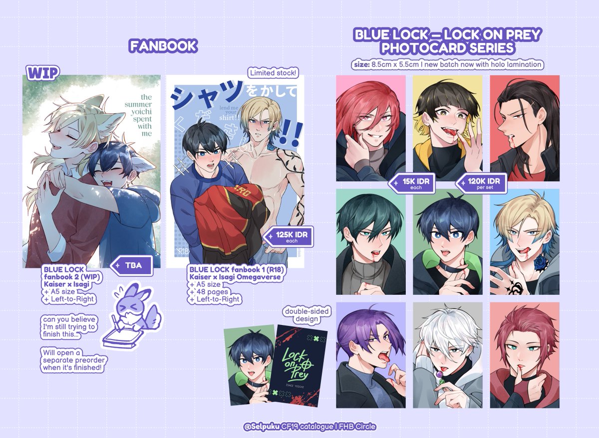 ⛓️BLUE LOCK FANBOOK
🩵kiis book 1 (limited stock)
🩵kiis book 2 (WIP – separate preorder after finished)