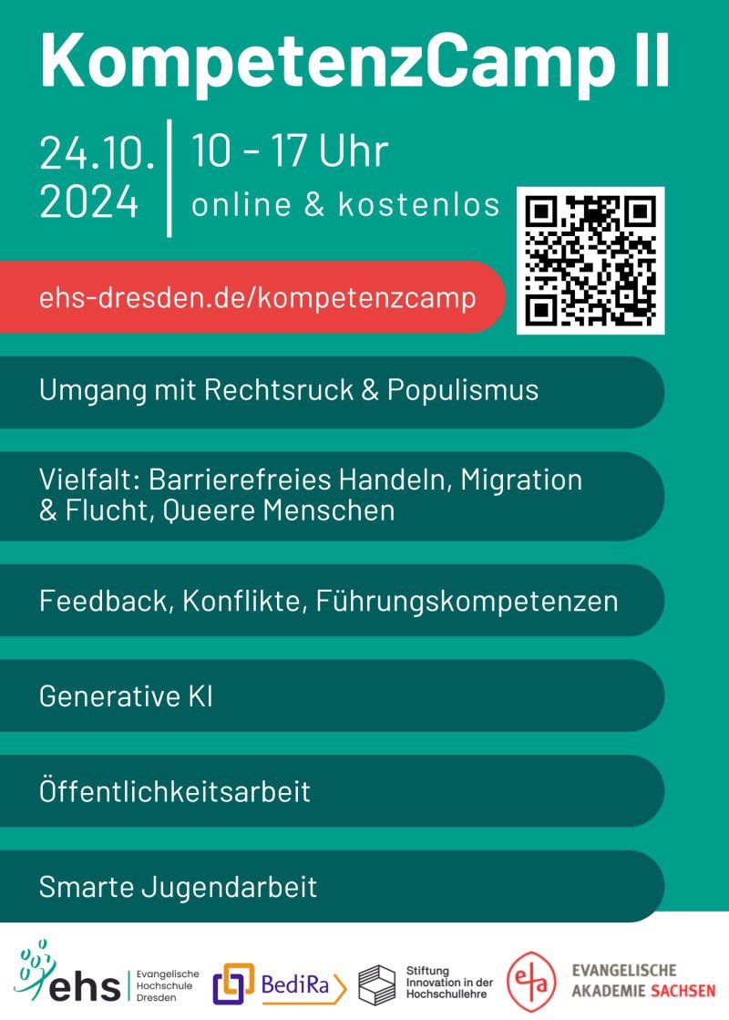 Hier geht es zur Anmeldung: ehs-dresden.de/kompetenzcamp