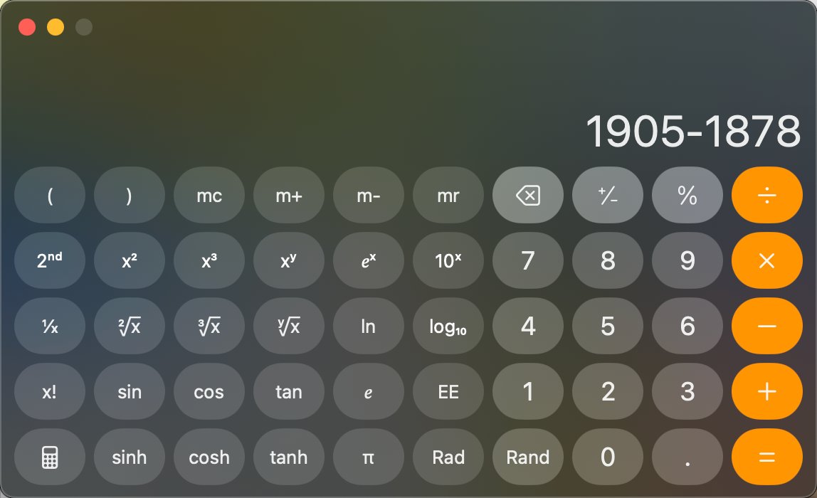macOS上的计算器在升级到最新的版本之后，获得了一个安卓系统上才有的缺陷。
以前做完一个计算任务，切到其他应用再切回来，就可以直接输下一个计算任务。
现在变成切回来之后，还保留了原有的计算内容，新输入的数字会跟在原数字后面，必须手动清空才行。
最离谱的是，AC和C不见了，变成了退格键……