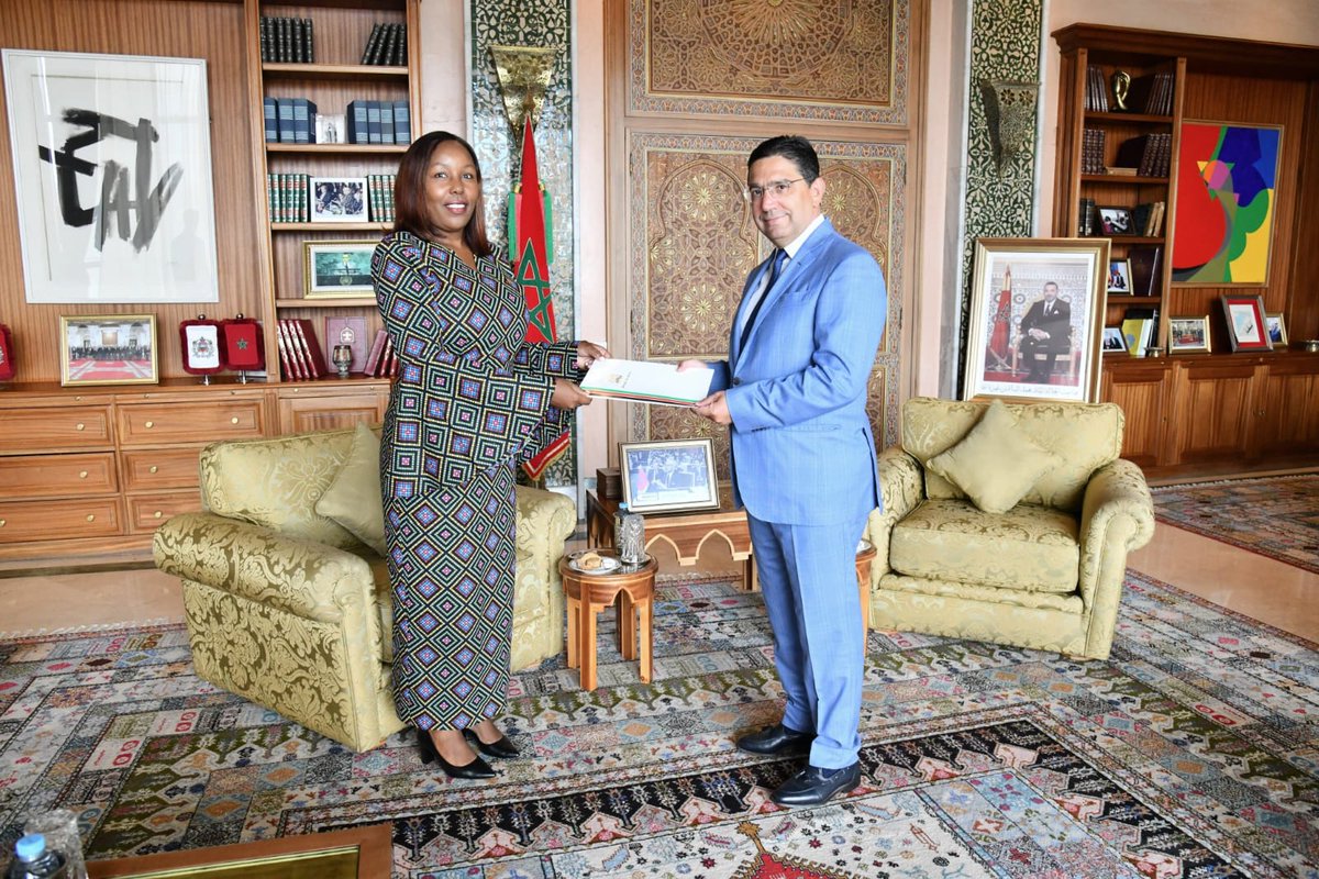 Kenya Embassy Rabat 🇰🇪 🤝🏿🇲🇦 (@kenyainmorocco) on Twitter photo 30-08-24 H.E. Amb. Jessica Muthoni Gakinya presented the copies of her credentials to the Minister of Foreign Affairs, African Cooperation and Moroccan Expatriates as Ambassador Extraordinary and Plenipotentiary of the Republic of Kenya to His Majesty King Mohammed VI. 🇰🇪🤝🏿🇲🇦 30-08-24 H.E. Amb. Jessica Muthoni Gakinya presented the copies of her credentials to the Minister of Foreign Affairs, African Cooperation and Moroccan Expatriates as Ambassador Extraordinary and Plenipotentiary of the Republic of Kenya to His Majesty King Mohammed VI. 🇰🇪🤝🏿🇲🇦