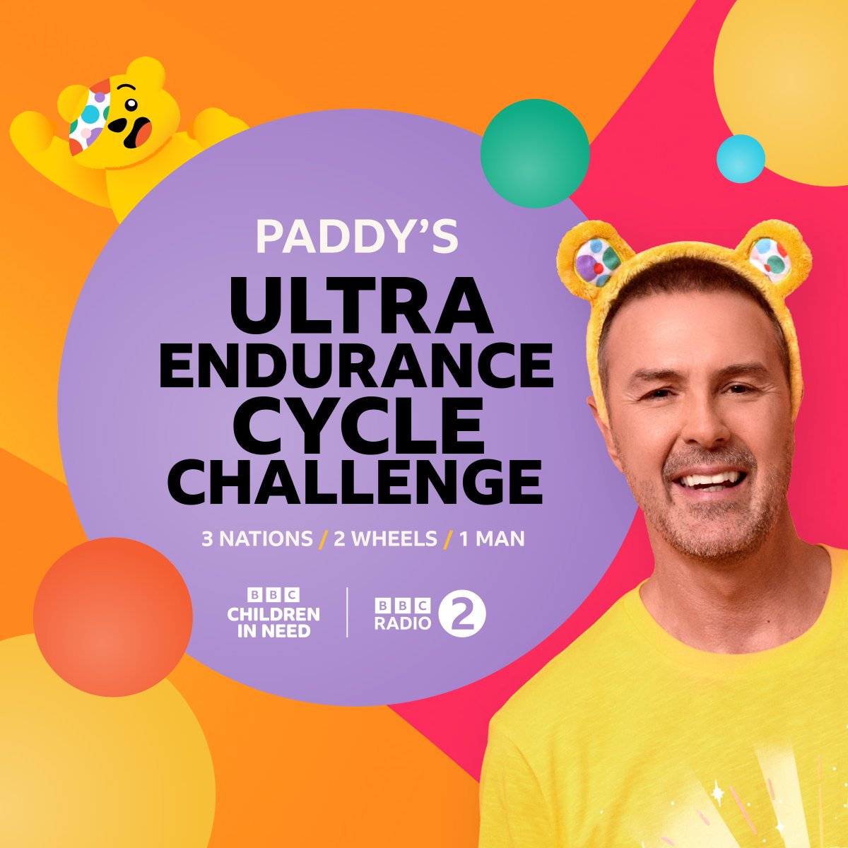 bbcpress's tweet photo. 📢 @BBCRadio2 announces Paddy McGuinness’ UItra Endurance Cycle Challenge for BBC Children in Need!

Plus, a Radio 2 Gala performance of The Lion King - all in aid of this year’s @BBCCiN appeal.

Read more ➡ https://t.co/xsnMDhcQ6r https://t.co/qrCQ81HV0B
