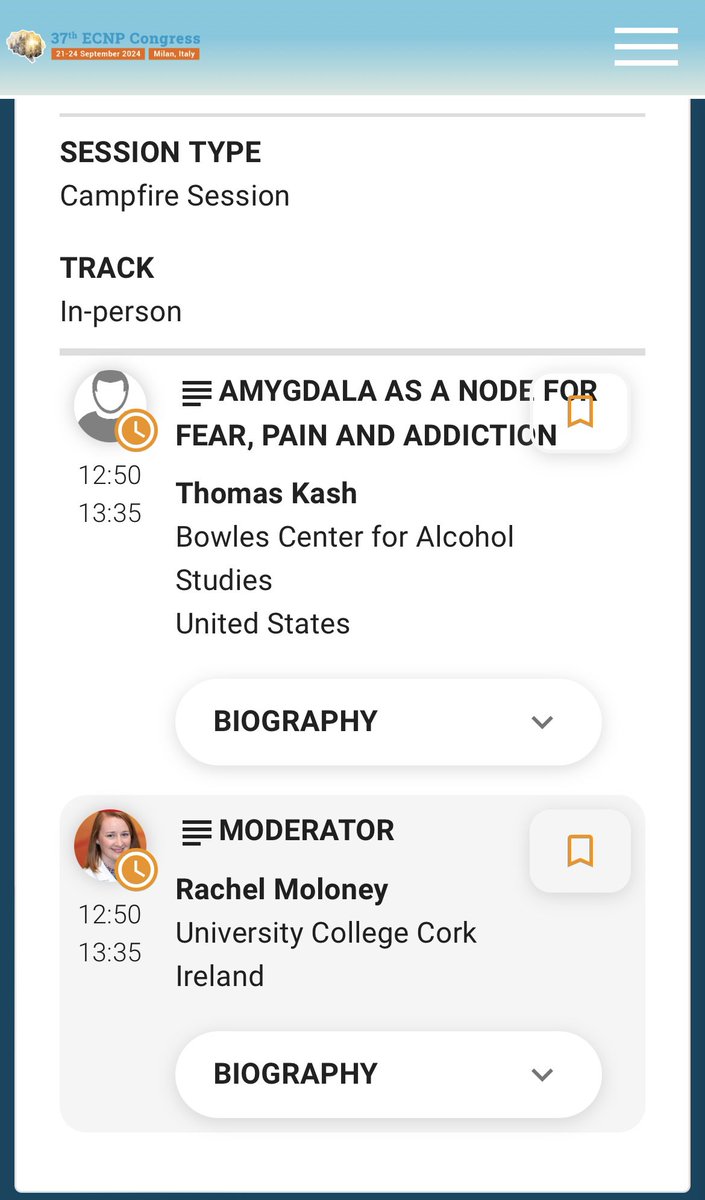 Looking forward to moderating today’s <a href="/ecnptweets/">ECNP</a> Campfire session with @superkash where he’ll talk all things #amygdala, from #fear to #pain to #addiction. Come join us in Bubble 2 at 12:50 #ECNP2024 #neurocircuitry #behaviour #stress #aversivelearning