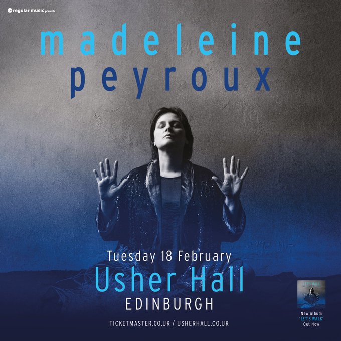 JUST ANNOUNCED/// <a href="/mpeyrouxmusic/">Madeleine Peyroux</a> plays <a href="/theusherhall/">Usher Hall</a> on Tuesday 18 February 2025.    

🎟️Tickets go on sale Friday 27 September at 10am. More info 👉 bit.ly/4evtqzK