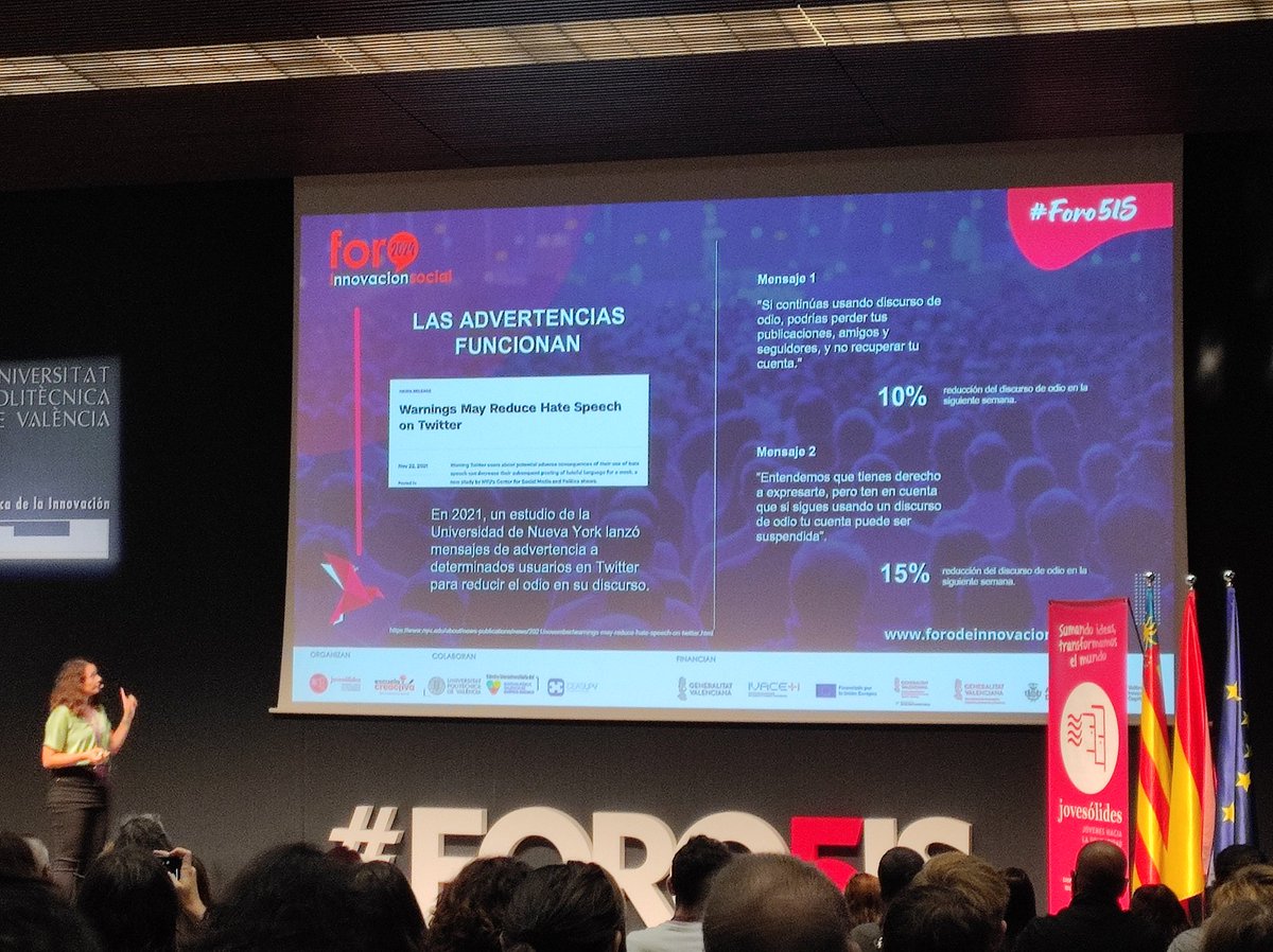 El discurso de odio es un problema grave que requiere soluciones innovadoras. El estudio
mencionado por <a href="/tweetmench/">Carmen Torrijos</a> en el #Foro5IS muestra cómo la #IA puede ayudar a abordarlo.
Gracias <a href="/losdelvolcan/">Prodigioso Volcán</a> por poner este tema en la agenda
#NoAlOdio #ComunicaciónEmpática <a href="/JOVESOLIDES/">JOVESÓLIDES</a>
