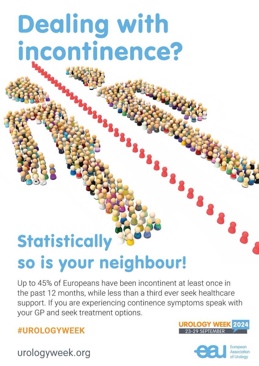 Today marks the beginning of #UrologyWeek2024

This year, urology week is focused on incontinence. Spread the word - download one of the posters from the site and share it on your own social media or put it up in your place of work!

#UrologyWeek

buff.ly/2NwE8Oi