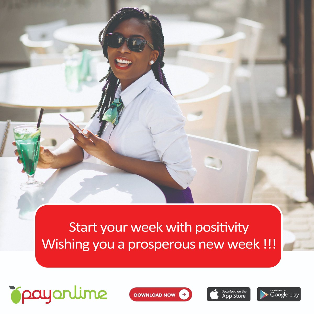 PayOnlimeSL's tweet photo. Start your week right on point with PayOnlime.
Need to send money ?

Download the app here https://t.co/rDwlrzXiq2.

Contact our customer support on +232 90 000 111 for
any assistance and clarifications.

#PayOnlime #SierraLeone #FastCash #MoneyTransferMadeEasy https://t.co/V9UkVd0AcV