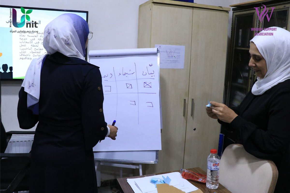 unit_women's tweet photo. أنهت وحدة دعم وتمكين المرأة بالتعاون مع مؤسسة المرأة، التدريب الثالث بعنوان "العمل النقابي والمجتمع المدني" ضمن مشروع "تجمع النساء العاملات". 

لتمكين النساء العاملات وتعزيز دورهن في تأسيس النقابات والدفاع عن حقوقهن

#تمكين #العمل_النقابي #حقوق_المرأة #المجتمع_المدني https://t.co/8nlJISqL7Y