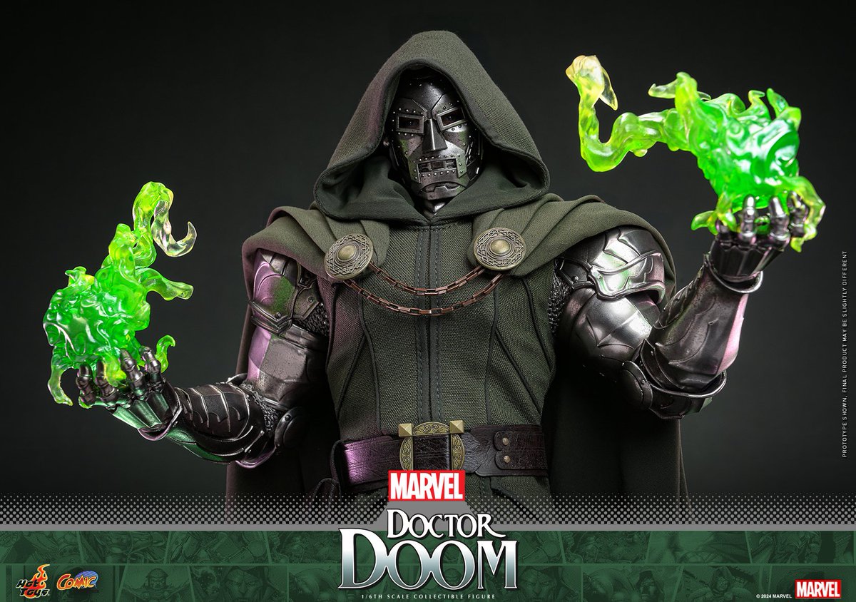 preterniadotcom's tweet photo. Hot Toys Marvel Comics 1/6 Scale Doctor Doom. https://t.co/MsWKFcGpXy