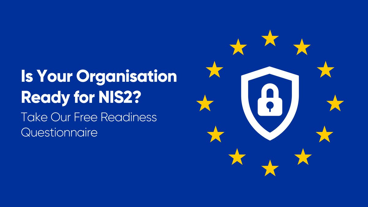 🔎 Is your organisation prepared for NIS2 compliance?

Take our #NIS2 Readiness Questionnaire to discover if NIS2 applies to your organisation and learn the steps needed for #compliance: bit.ly/3zjMoKQ