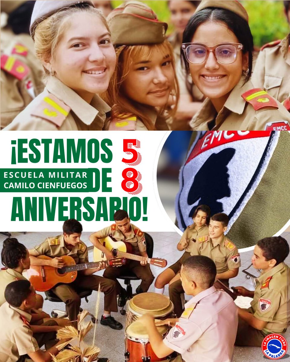Las escuelas militares Camilo Cienfuegos cumplen 58 años de creadas este 23 de septiembre.
Sus alumnos aprenden en las aulas no sólo letras y números. También conocen del valor de los amigos, el consejo de los profesores y el eterno compromiso con la defensa de la patria. #Cuba