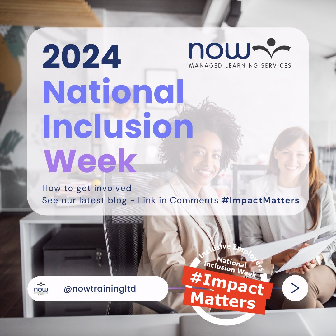 Explore the importance of National Inclusion Week 2024 and how Now Training can help you make an impact with tailored training solutions through Managed Learning Services (MLS). Learn more: nowtraining.co.uk/why-national-i… #InclusionMatters #MLS #NowTraining