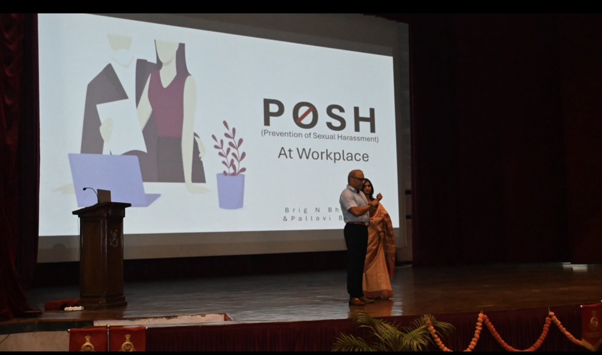 PallaviBalhotra's tweet photo. It was a privilege for me and Brig Bhanot to be invited for an amazing talk session on prevention of sexual harassment in Lucknow!! #POSH #talksession #IndianArmy #ADGPI #preventionofsexualharassment #lucknow #guestspeaker @BhanotBaba https://t.co/jmUlIWJ1Lk