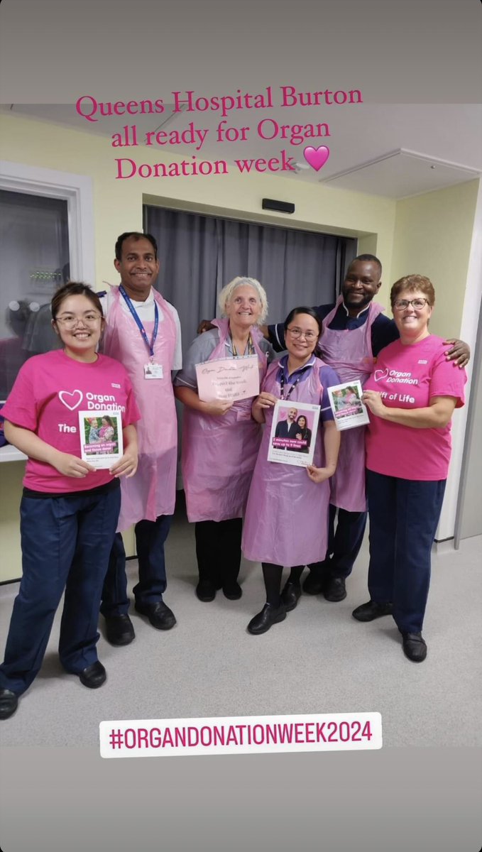 Midlands Organ Donation Team (@midlandsorgan) on Twitter photo Some of our wonderful link nurses in Queens Hospital Burton ready to start organ donation week. Some of our wonderful link nurses in Queens Hospital Burton ready to start organ donation week.