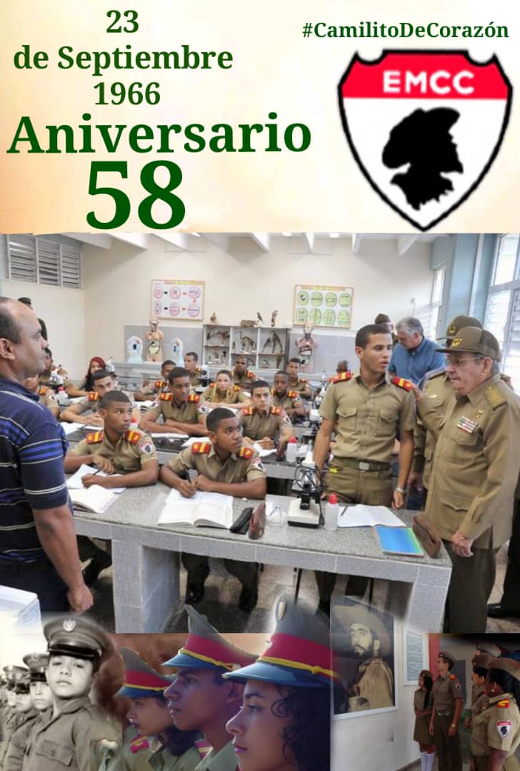 #LunesConMarx. Hoy están de cumpleaños: las fundó Raúl. Él siempre se ha preocupado porque su educación sea integral: la ideología es tan importante como el fusil. ¡Felicidades! #CorazónDeCamilito