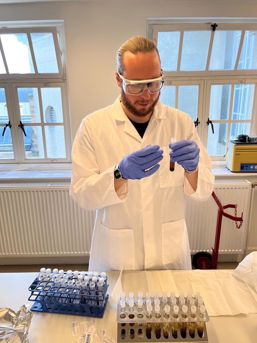 bodypolitics (@bodypoliticserc) on Twitter photo This summer, our PhD researcher <a href="/VikingBodiesBM/">Brad Marshall</a> was awarded a visiting research studentship at <a href="/EdinburghUni/">The University of Edinburgh</a> 🎓
Brad received training in extraction of bone collagen for isotopic analyses in collaboration with project affiliate <a href="/samleggs22/">Dr Sam Leggett</a> on the #ArchaeoFINS project 🔬🦴 This summer, our PhD researcher <a href="/VikingBodiesBM/">Brad Marshall</a> was awarded a visiting research studentship at <a href="/EdinburghUni/">The University of Edinburgh</a> 🎓
Brad received training in extraction of bone collagen for isotopic analyses in collaboration with project affiliate <a href="/samleggs22/">Dr Sam Leggett</a> on the #ArchaeoFINS project 🔬🦴