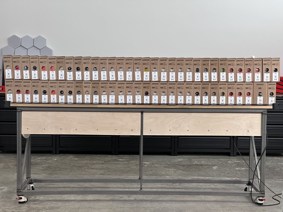 Got a shipment from <a href="/Prusa3D/">Prusa3D</a> and for the second time in a row it perfectly matches the width of my new table. Coincidence? I don't think so.