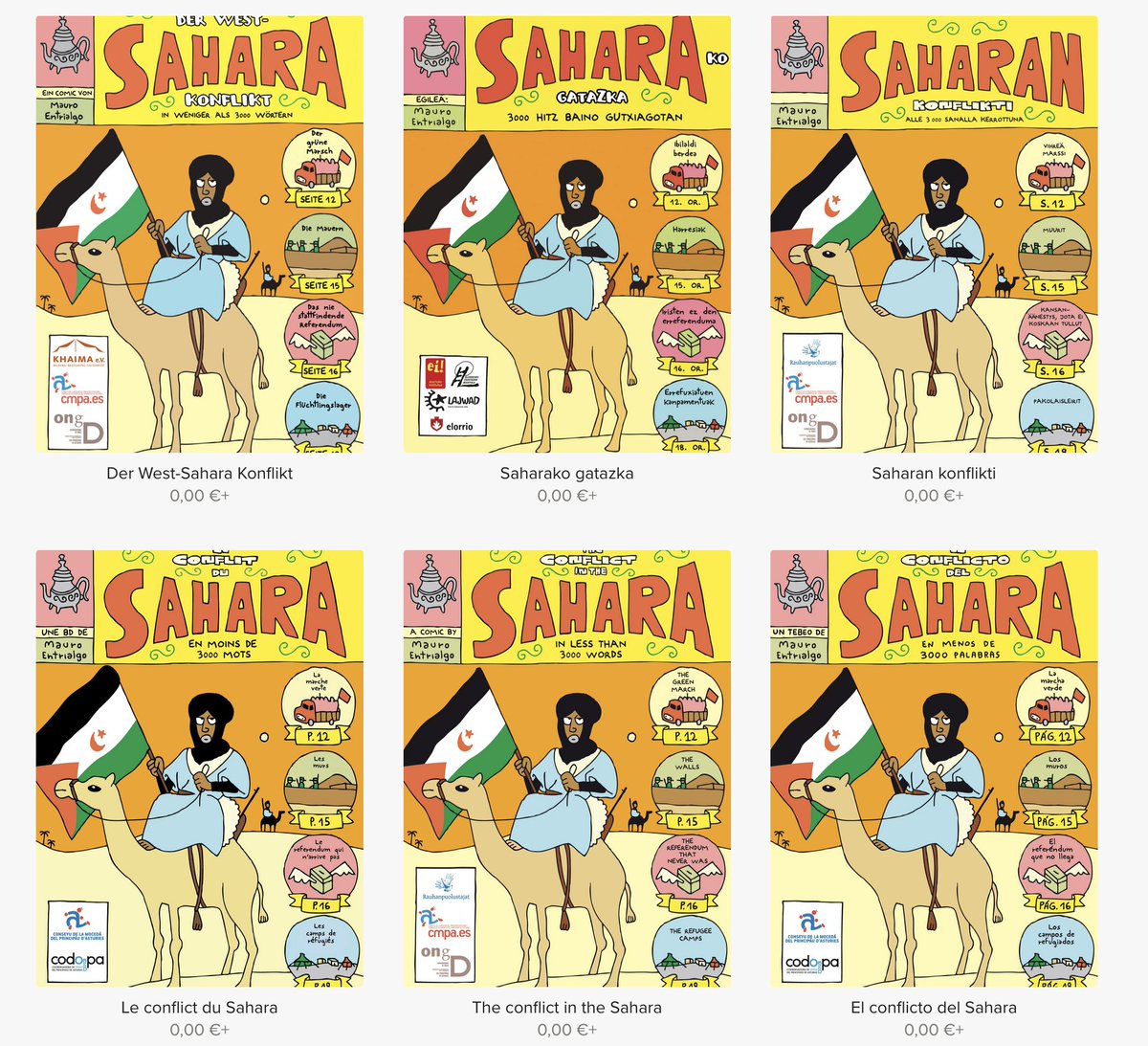 Por si alguien necesita contexto para saber por qué es especialmente miserable y vergonzoso que impidamos entrar a saharauis en este país, aquí se puede bajar gratis (en seis idiomas a elegir) mi cómic sobre el conflicto del Sahara.

payhip.com/MauroEntrialgo…