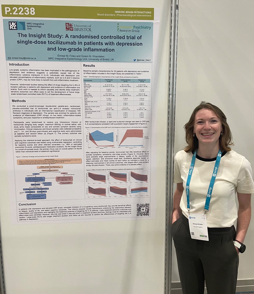 Éimear M. Foley (@eimear_foley1) on Twitter photo Now live at #ECNP2024 from poster no. P2238 presenting exciting results from the Insight Study trial. 
Come and say hello 👋
<a href="/ecnptweets/">ECNP</a> <a href="/golam_khandaker/">Golam Khandaker</a> <a href="/mrc_ieu/">MRC IEU</a> Now live at #ECNP2024 from poster no. P2238 presenting exciting results from the Insight Study trial. 
Come and say hello 👋
<a href="/ecnptweets/">ECNP</a> <a href="/golam_khandaker/">Golam Khandaker</a> <a href="/mrc_ieu/">MRC IEU</a>