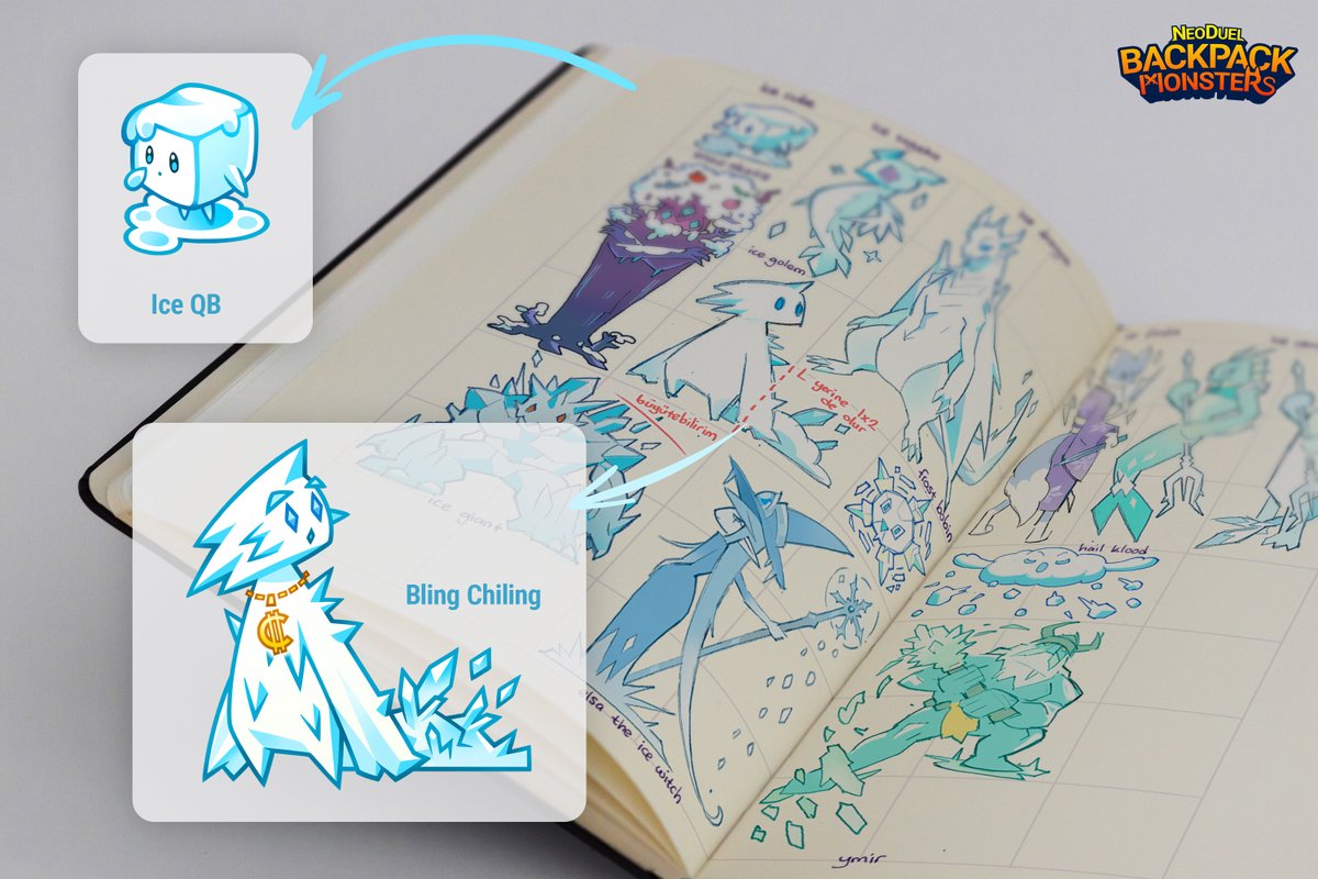 Another glimpse into our Cosmion creation process. 👀

🎨From initial sketches to their final launch-ready forms, watch as <a href="/zompycat/">su 🍰 @ zompycat.bsky.social</a>'s imagination brings the frosty new Ice Cosmions to life, each more chillingly unique than the last! ❄️

🌬️Get ready to freeze your opponents on