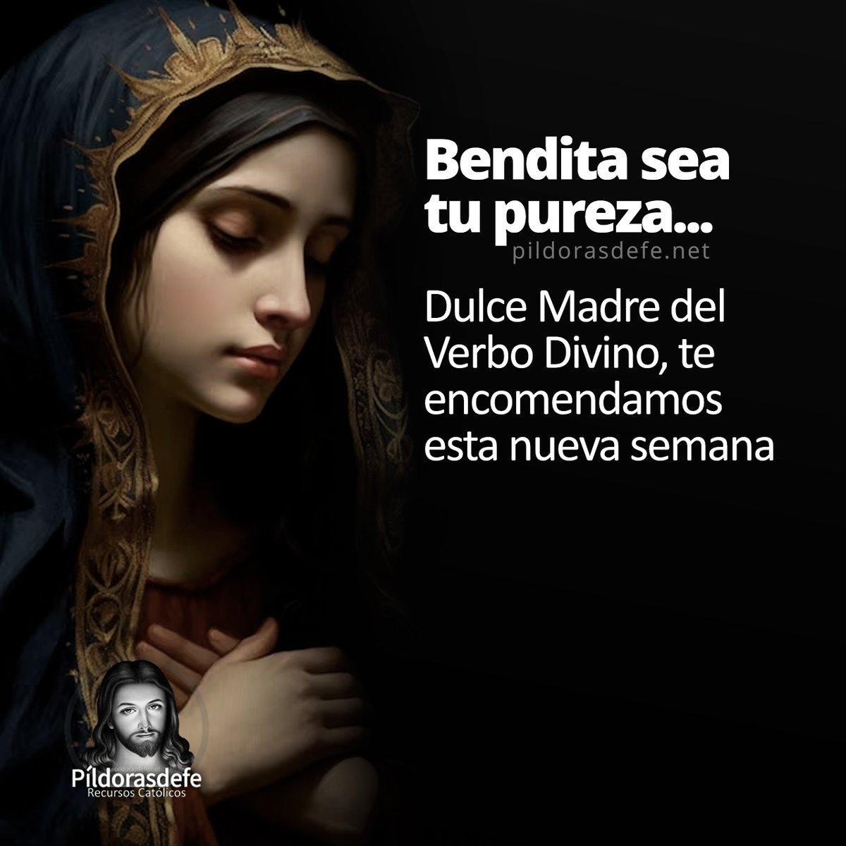 Pildorasdefe's tweet photo. Virgen María, madre de los necesitados, intercede por aquellos que están pasando por dificultades. Ayúdanos a confiar en la Divina Providencia de Dios y a compartir generosamente lo que tenemos con los más necesitados. Amén.

Feliz Inicio de Semana. https://t.co/VHllgHv9XG