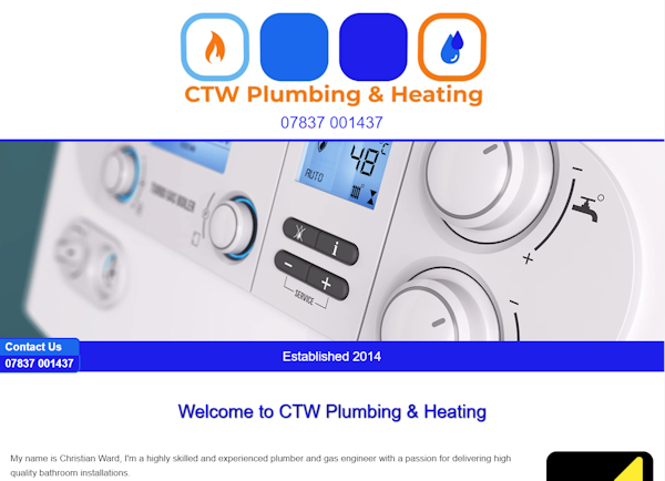 OMD Websites launches #responsive #website for #Dereham #Norfolk business CTW Plumbing: A highly skilled and experienced plumber &amp; gas engineer with over 20 years of experience in the trade, providing exceptional workmanship &amp; reliable service ctwplumbing.co.uk