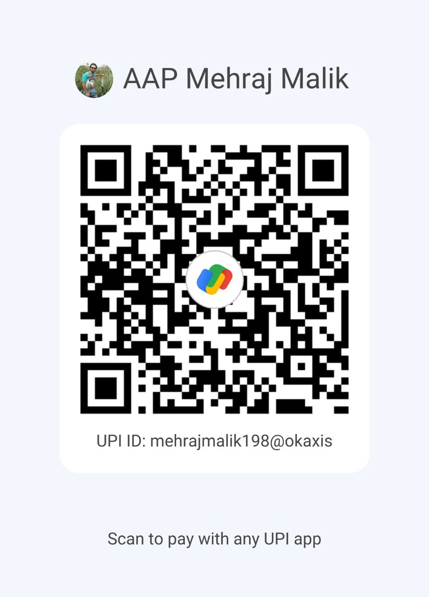 MehrajMalikAAP's tweet image. Help Required: 
Total election Expenditure 14.62 Lakh

Donations 1.47L Cash
5,83,824 in bank accounts
Total Donations 7.30 Lakh.
Money required: 7.12 Lakhs
GPay, Phonepay 6005412338