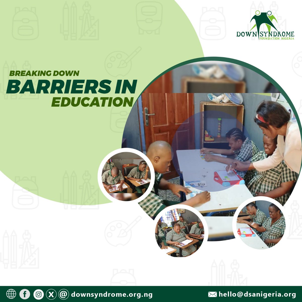 DownSyndromeNg's tweet photo. ๐ซ Inclusive education is key for all children. Learn more about the work being done to ensure schools are supportive environments for children with Down syndrome. #InclusiveEducation #DSAwareness https://t.co/HxQTJjWzpU