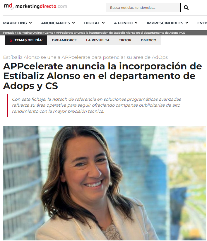 Appcelerate_ai's tweet photo. 🎉 ¡Nueva incorporación a nuestro equipo! ¡Bienvenida, Estíbaliz Alonso!
🚀 Muchas gracias @mkdirecto por compartir la noticia. Juntos, seguimos innovando en el mundo de la publicidad programática 🌟 ⤵️
https://t.co/hBm8GHuyuE
#AdTech #PublicidadProgramática #APPcelerate https://t.co/3BI37oFpkD