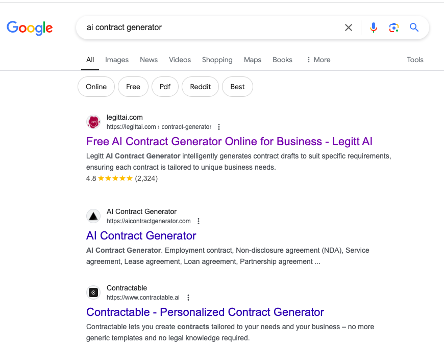 harshdeeprapal's tweet photo. Finally at #1 

AI Contract Generator. https://t.co/UXs7YQzQjr