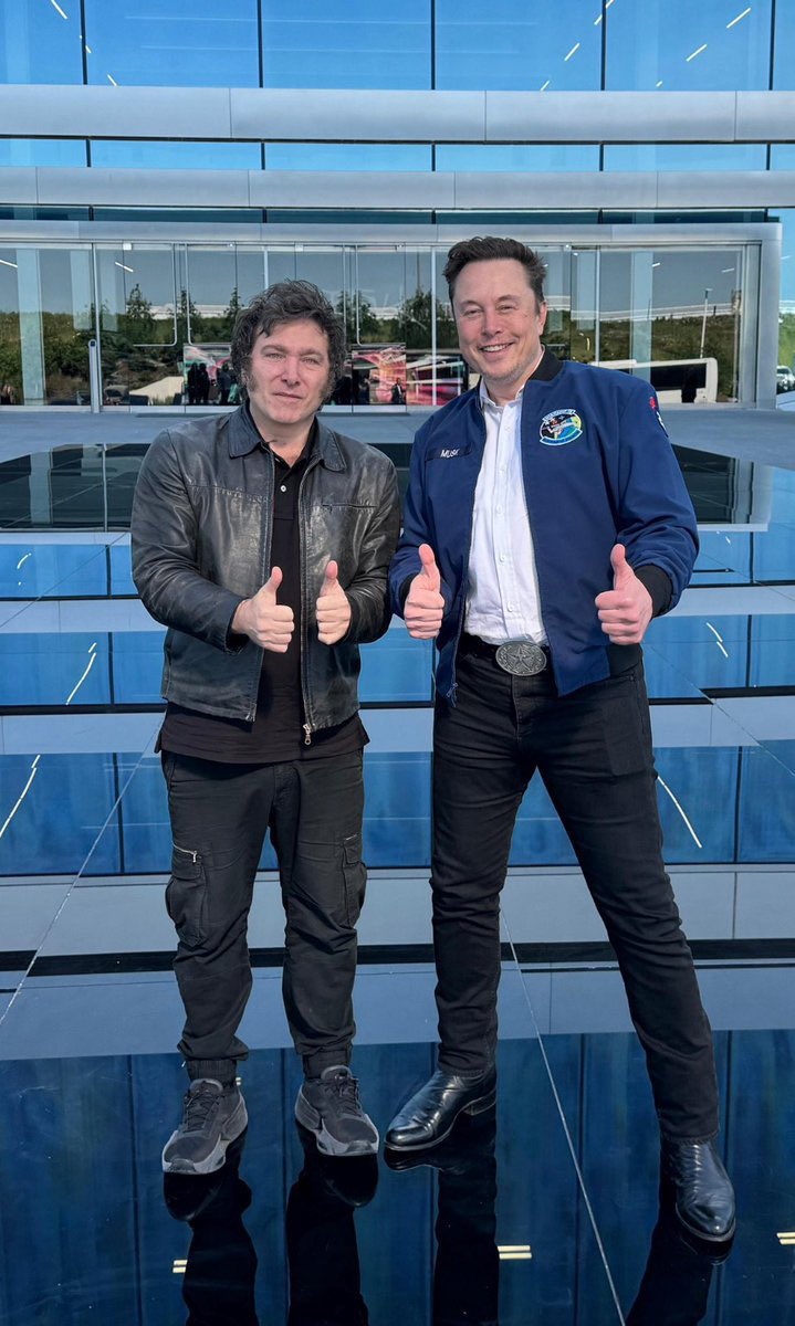 cb_doge's tweet photo. Elon Musk to meet with Argentina President, Javier Milei and Italy Prime Minister, Giorgia Meloni on Monday. https://t.co/oMZVHB21wy