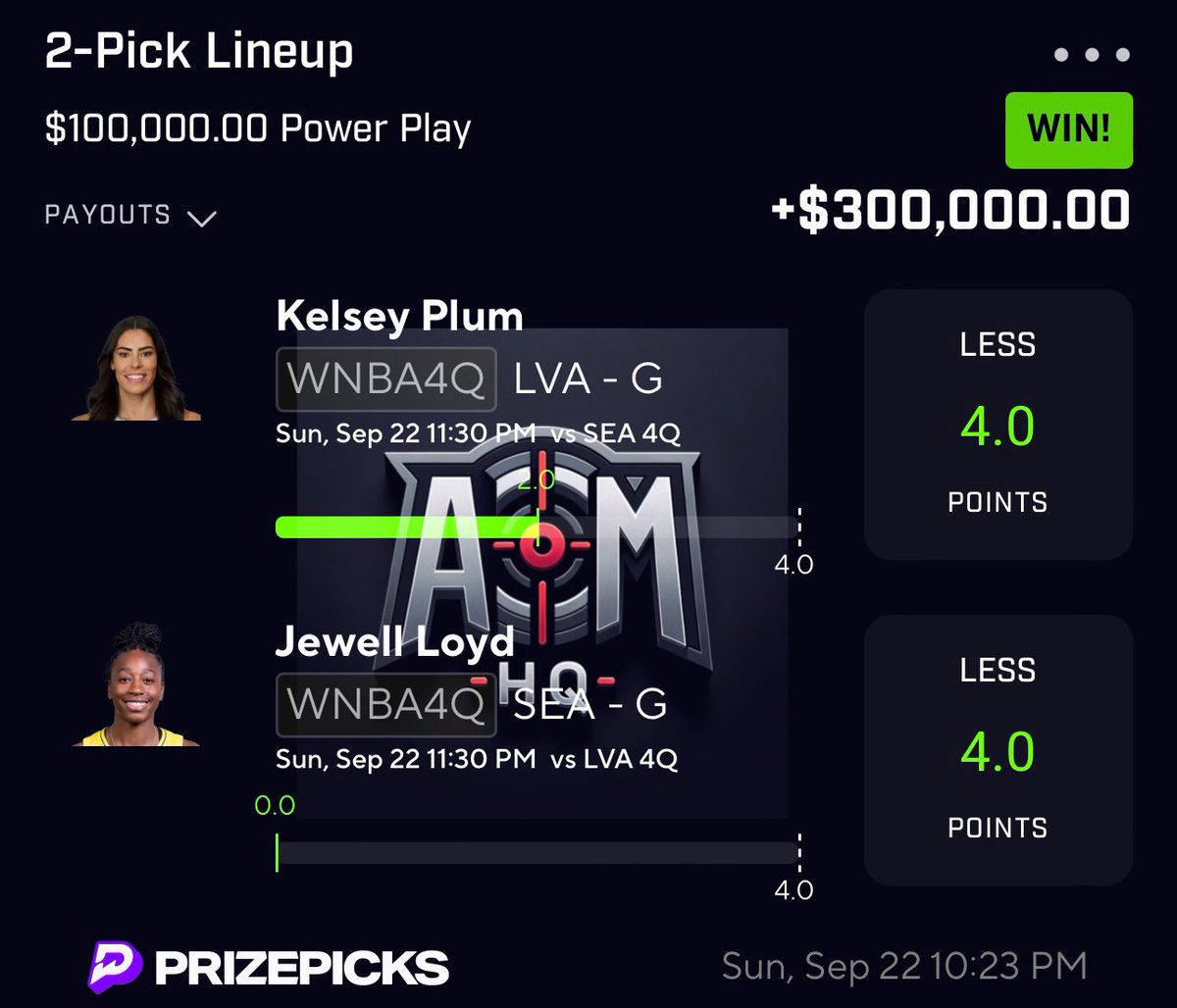 cdl_aim's tweet photo. CASH BOTH FREE WNBA4Q NUKES🪬🧘🏽‍♂️💰

4-0 on slips + cashed 3 different sport categories🔥

Picking 300 random followers who LIKES + RTs to win $750 EACH❤️

👇🏼JOIN PREMIUM FOR MORE NUKES
https://t.co/0mtnLYwtSz

#GamblingTwitter #GamblingX #PrizePicks #PrizePicksWNBA #AimsHQ https://t.co/3EnoHuSr7c