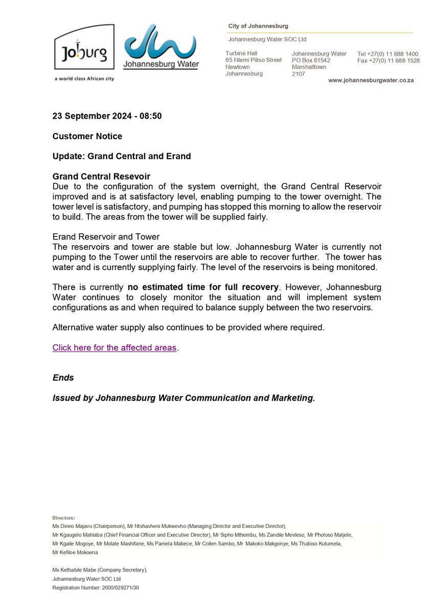 Johannesburg Water tweet media