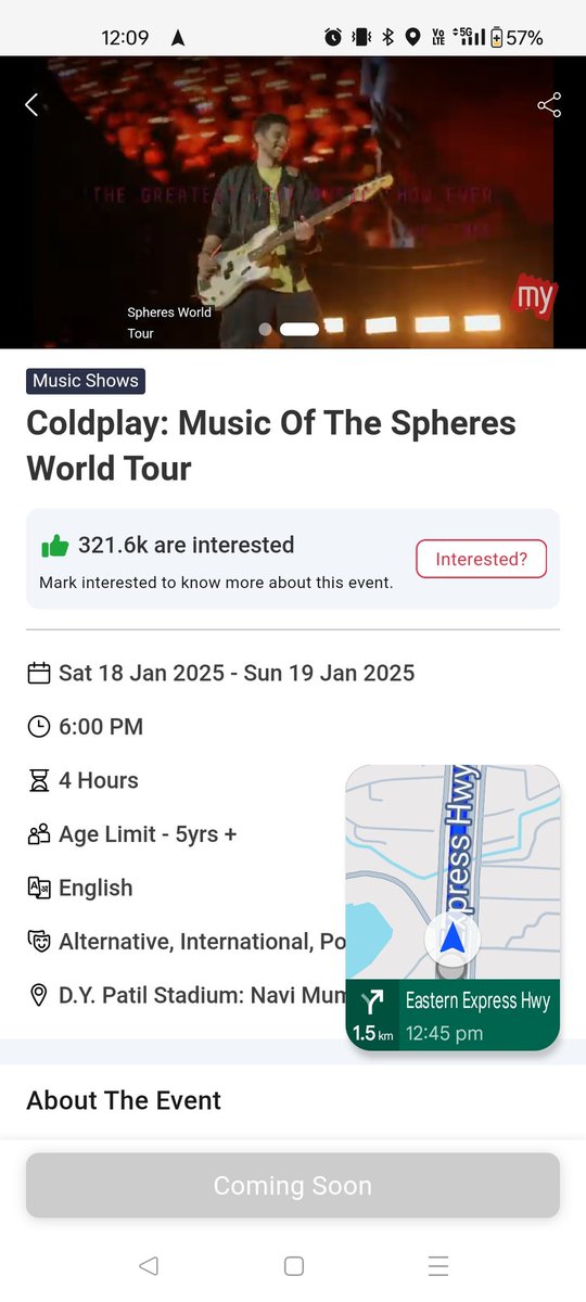 sanusuv's tweet photo. Hey @bookmyshow , you mentioned that the ticket sales would start at 12noon on 21st September. Then why was it showing coming soon till 12:11pm? Here are some screenshots for your ready reference. https://t.co/HNkO0VbVH5