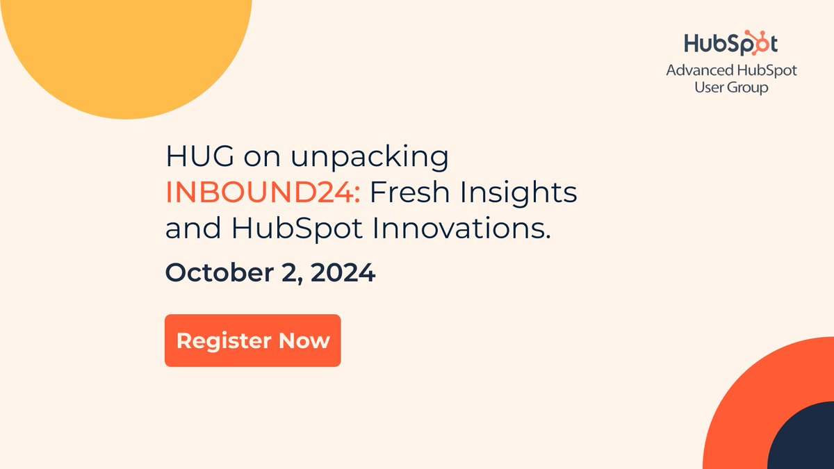 AdvancedHUG's tweet image. Get the #INBOUND24 scoop on Oct 2nd at (GMT+2) 4 PM! 🚀 The #SpitfireInbound team was live at the event, and will be bringing back the latest trends &amp;amp; insights. Don&apos;t miss out—register now: hubs.la/Q02QC_sZ0 
#AdvancedHUG