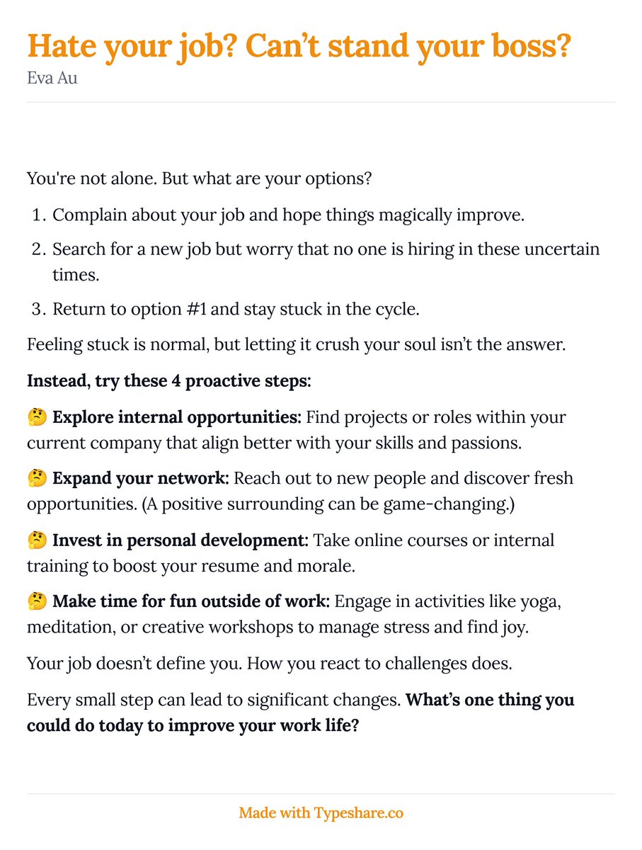 Hate your job? Can’t stand your boss?