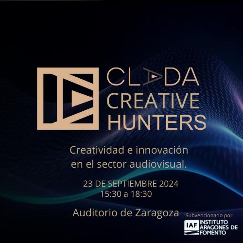 Meleban's tweet photo. Hoy #CLADA @AragonCluster celebra desde las 17 h #CladaCreativeHunters, @IAF_Aragon con 2 sesiones, dedicadas a las prácticas innovadoras en coproducción internacional y a la igualdad en el Sector audiovisual, en la q participo con @alexiamuinos #patriciaroda @Cimacnoticias y + https://t.co/GhAiguefej