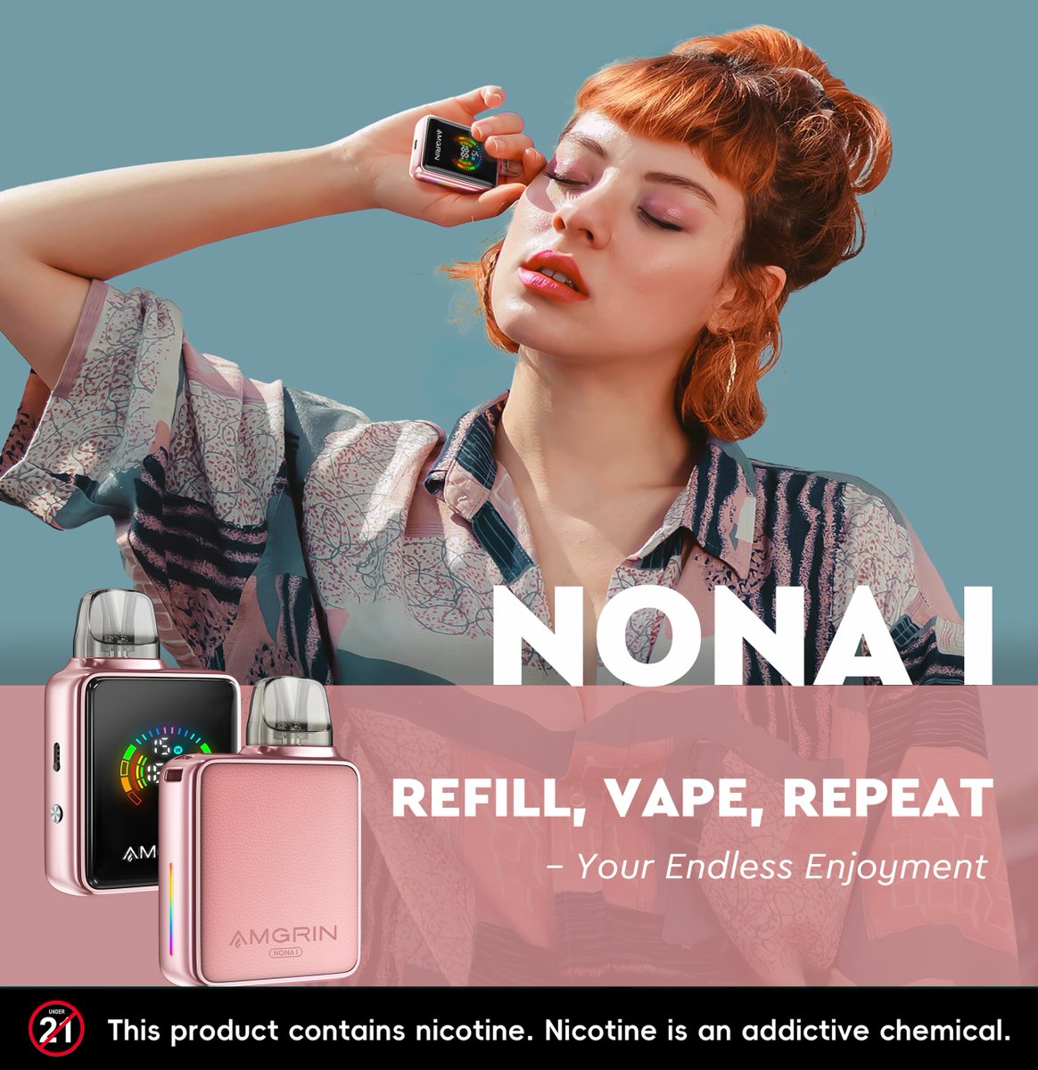 AmgrinVape's tweet photo. Stylish. Powerful. Exclusive Nona I POD VAPE Rose Gold with 1000mAh battery & sleek design is here!
Get yours now at https://t.co/2ulycfVLXQ
#AmgrinVape #refillablepod #vapepodkit #podmods #podsysterm #podvape #vapekit #podkitsystem #poddevice #cbdvape #vaping #VapeJuice #ecigs https://t.co/Fzx6qw4IZh