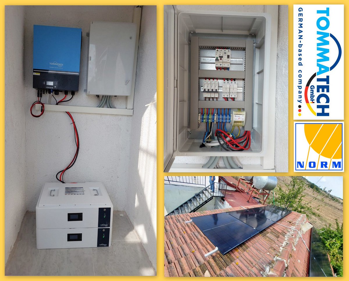 Norm_Energy's tweet photo. Hepsi Bir Arada
Tak ve Çalıştır
#NormEnergy
10 x TT 430W Güneş Paneli
1 x TT 11 kW Akıllı İnvertör
2 x TT 5.2 kWh Lityum Batarya
1 x Alüminyum Konstrüksiyon Seti
#solar #power #elektrik #enerji #energy #energie #norm #cw #CwEnerji #Tommatech https://t.co/Rrfu4Kgmtf
