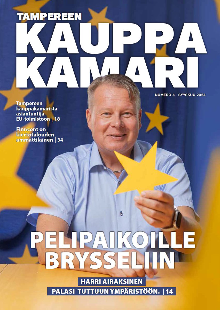 Vuoden neljäs <a href="/k2tre/">Tampereen kauppakamari ⚙️</a>-lehti painosta ulos! Mukana mm
<a href="/AiraksinenHarri/">Harri Airaksinen</a> 
<a href="/antti2603/">Antti Eskelinen</a> 
<a href="/MattiApunen/">Matti Apunen</a>
<a href="/LNiemist/">Leena Niemistö</a>
@MattiMorttinen
<a href="/noukatr/">Katriina</a> 
<a href="/mariaantila/">Maria Antila</a> 
<a href="/KaroliinaLehton/">Karoliina Lehtonen</a> 
<a href="/marita/">marita</a>
<a href="/AnniSiltanen/">Anni Siltanen</a>
<a href="/HHJ_fi/">HHJ</a> 
tampereenkauppakamarilehti.fi