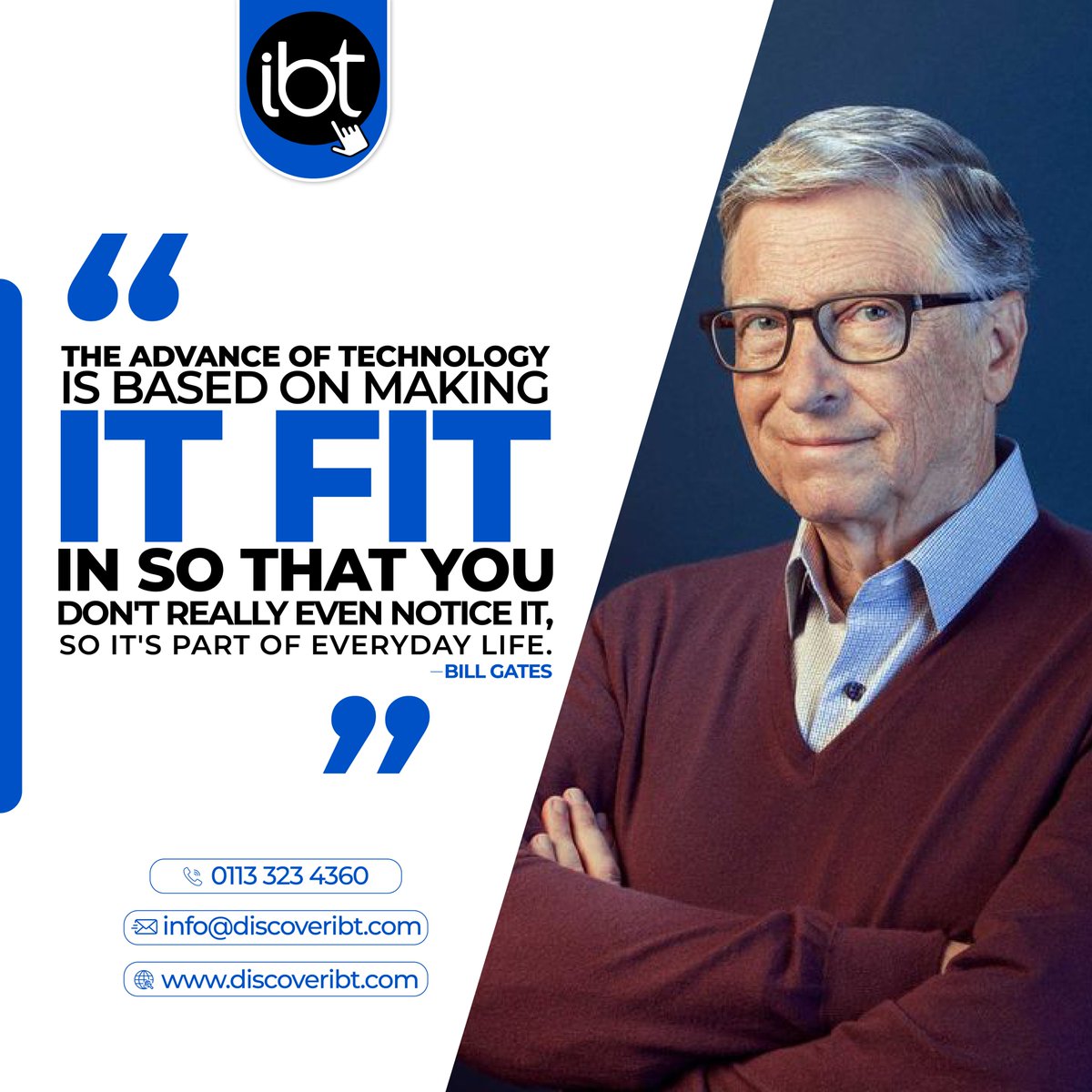 discoveribt's tweet photo. Technology seamlessly integrates into our lives, making it an indispensable part of our daily routines.
.
#technology #innovation #futuretech #techtrends
#seamlessintegration #dailylife #digitaltransformation
#stayupdated #techworld #innovation #techtips #billgates #quote https://t.co/r00hZ6L8Xv