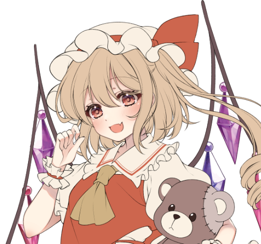 フランドール・スカーレット 「あ～はぁ～っ 」|華賀春樹@春例 * え39ab | skebご依頼多数のため一時休止中のイラスト