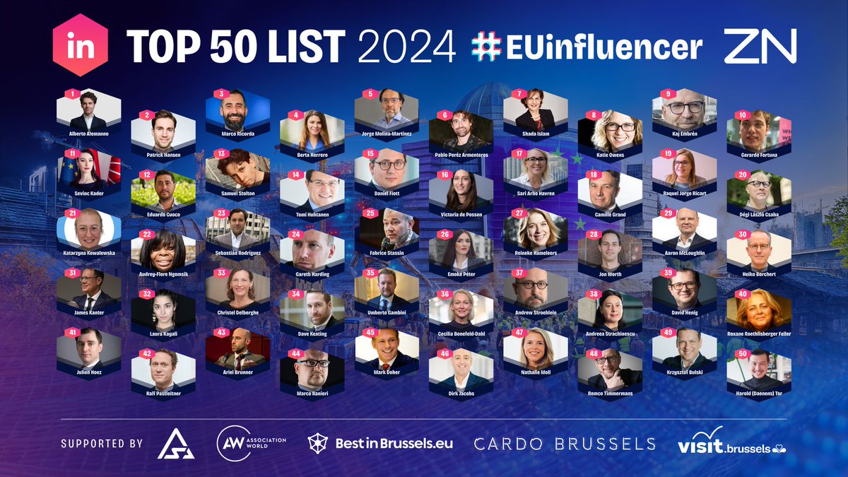 Wow! I wasn’t expecting this, but I’m truly grateful to be featured on the LinkedIn TOP 50 #EUinfluencer 2024 list. 

Thank you, <a href="/ZNConsulting/">ZN 🌏</a> ❤️, for the recognition and congratulations to all the amazing names on the list. It’s an honour to be part of this community!